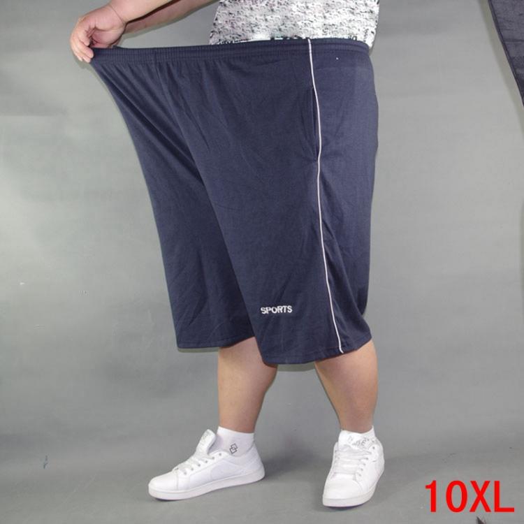 all in one place בגדי גברים Men's plus size shorts plus size 8XL 9XL 10XL waist 142cm summer large elastic sports casual loose large size 60 blue shorts