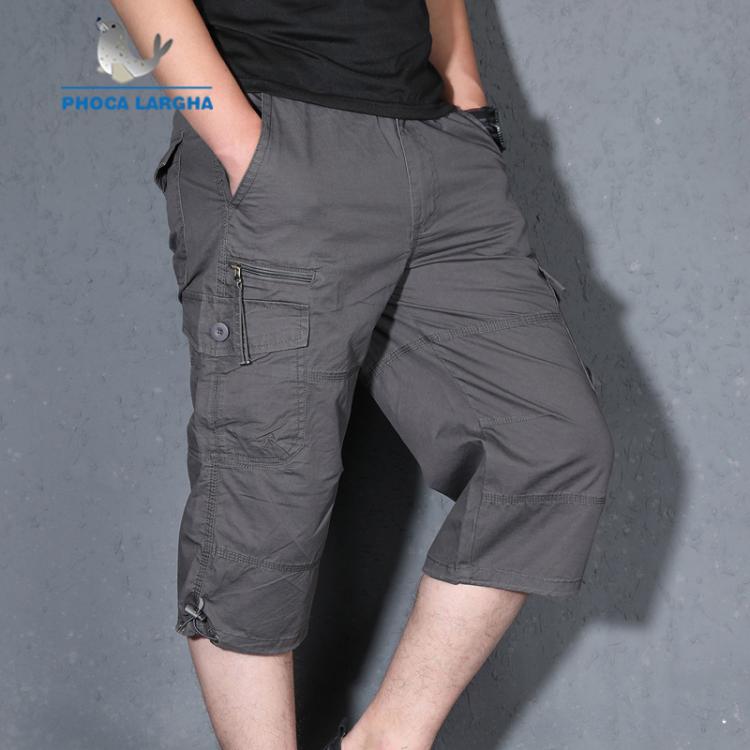 all in one place בגדי גברים New Cargo Shorts Men Summer Casual Multi-pocket Shorts Masculino Men Overall Military Solid Short Trousers Plus Size S 5XL