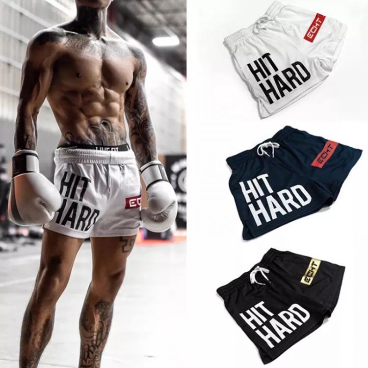 all in one place בגדי גברים New Echt Quick-Drying Sports Shorts Men's Mesh Stretch Fitness Outdoor Training Muay Thai Shorts Breathable MMA Boxing Shorts