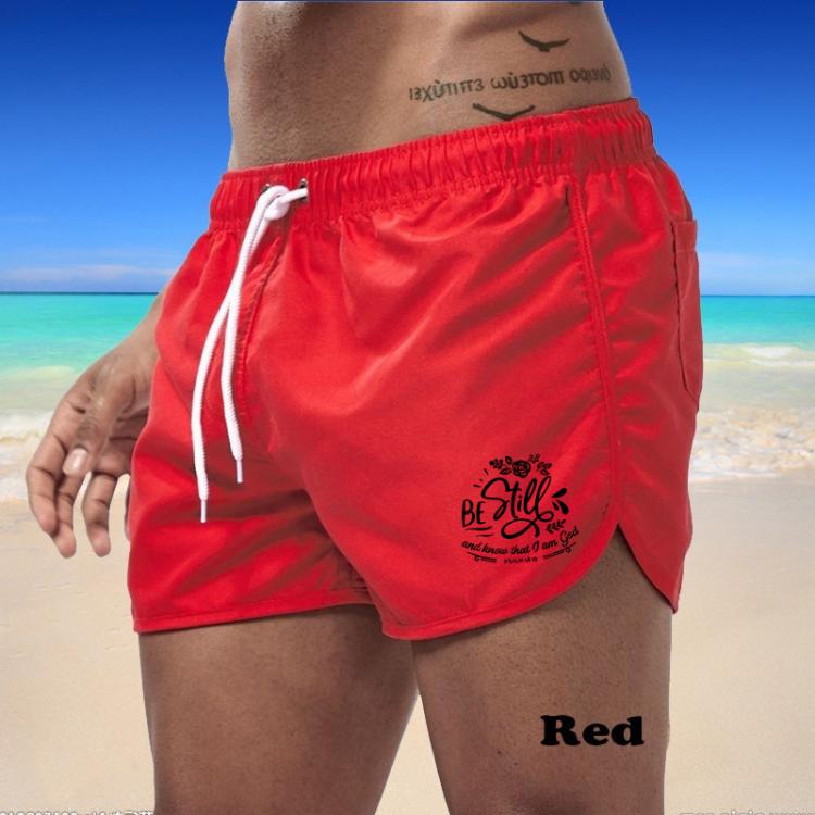 all in one place בגדי גברים Men's Sports Shorts 2021 Summer New Print Letter Sports and Leisure Cool Beach All-Match Quick-Drying Fitness Male Running Pa