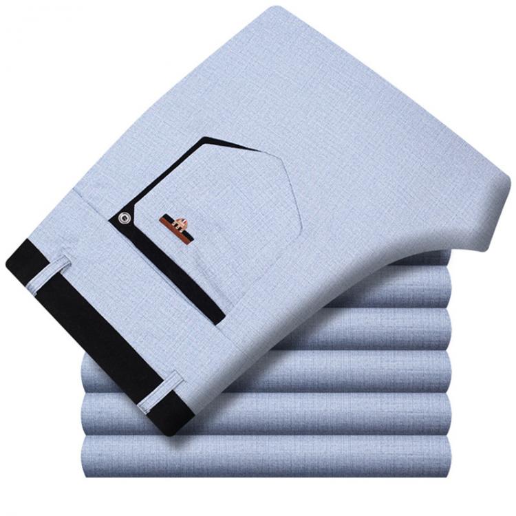 all in one place בגדי גברים ICPANS Stretch Formal DressTrousers For Men Summer Straight Classic Men's Total Freedom Relaxed Classic Fit Flat Front Pant