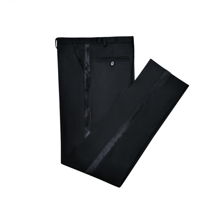 all in one place בגדי גברים Hot Sale Suit Pant Black Edge Suit Trousers Black Satin trimmed trousers Man Trousers 1 Piece Black  Tuxedo Pants