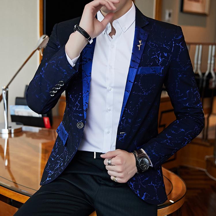 all in one place בגדי גברים Luxury party prom blazer wine red blue black jacquard casual suit jacket slim evening dress fashion men's wedding suit jacket