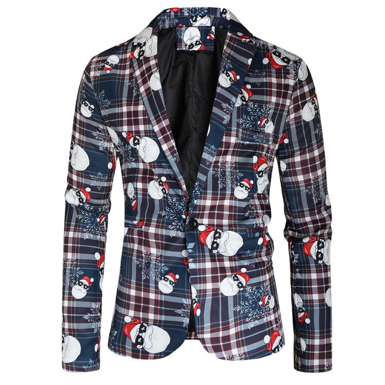 all in one place בגדי גברים Christmas 3D Print Snow Suits Men Autumn Long Sleeve Blazers Winter Printed Mens Funny Jacket