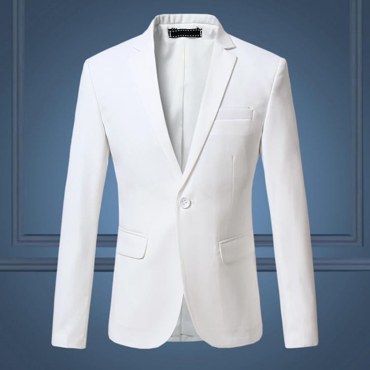 all in one place בגדי גברים High Quality Gentleman Men Slim Casual White Suit , Large Size Brands Men's business Casual Flow of Pure Color Blazers Men