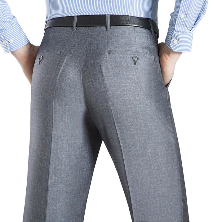 all in one place בגדי גברים Summer Business Thin Suit Pants For Men Size 29-56 Spring Autumn Male Formal Solid Silk Long Dress Pants Baggy Office Trousers
