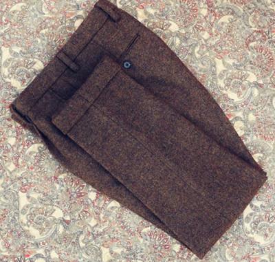 all in one place בגדי גברים Men's Suit Nine Pants Wool Tweed Herringbone Slim Fit Wedding Groom Costume For Business Retro Dress Suit Trousers 2021