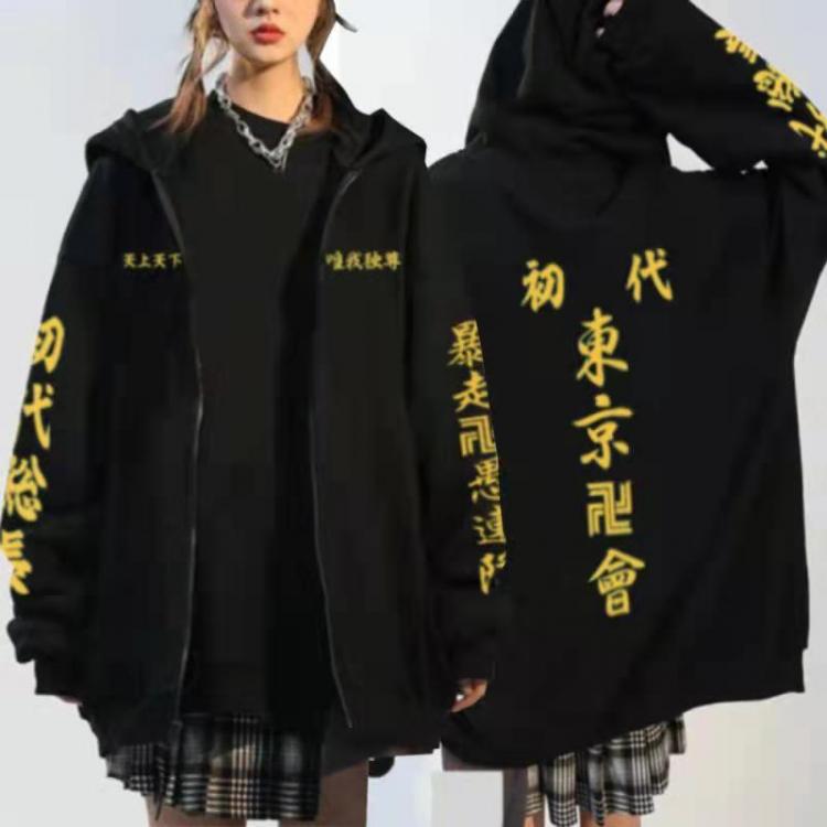 all in one place בגדי גברים 2021 Anime Tokyo Revengers Hoodie Pullovers Tops Fashion Print Zipper Unisex