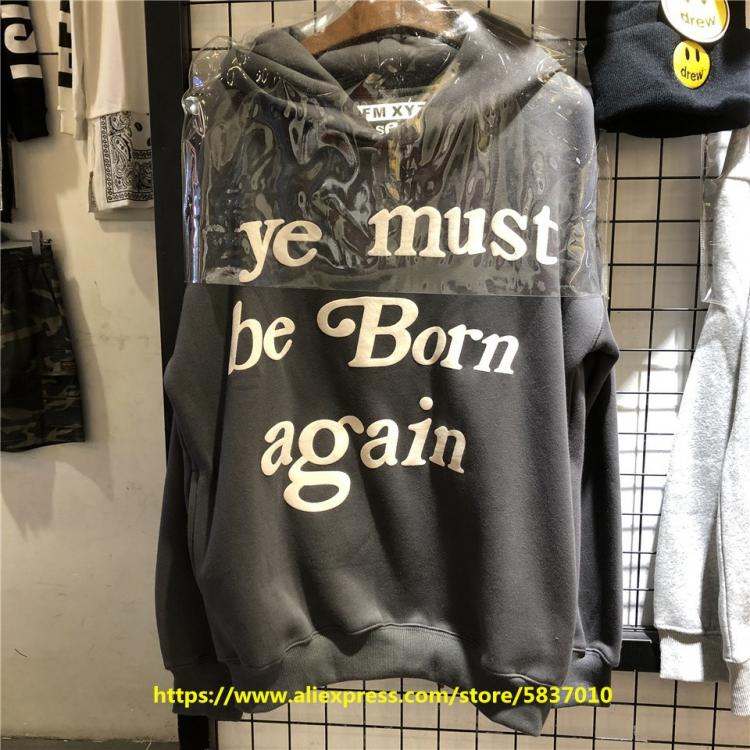 all in one place בגדי גברים ye must be Born again Hoodie CPFM XYZ KIDS SEE GHOSTS Hoodies Asian Size Kanye West Sweatshirts High Quality Pullovers