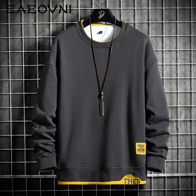 all in one place בגדי גברים EAEOVNI Men Hoodie Streetwear Hip Hop Harajuku Sweatshirts Crew Neck Mens Hoodies Streetwear Men Pullover Fashion Clothing Top