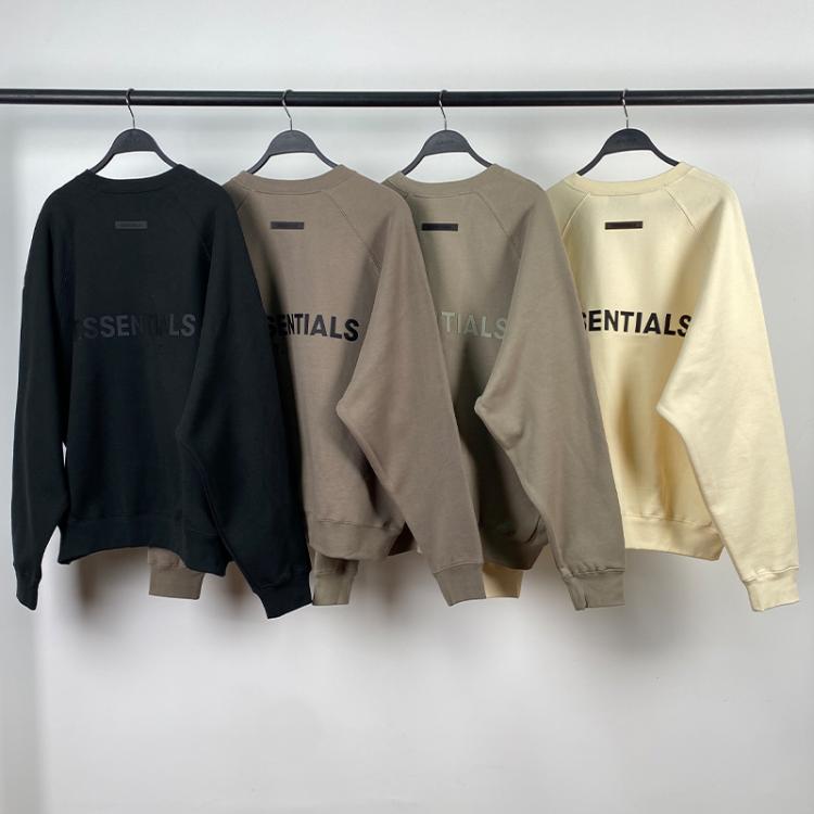 all in one place בגדי גברים 2021SS CARL's New Crew Neck Sweatshirts Rubber Print Logo Sweatshirts Loose Oversized Hip hop Cotton Zip Crewneck