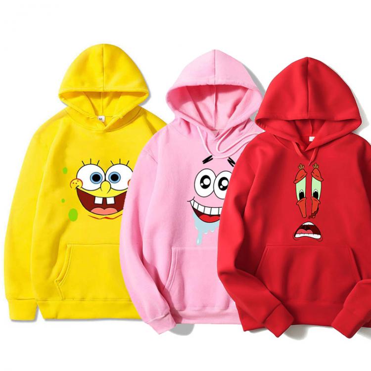 all in one place בגדי גברים 2021 New Fun Yellow Bob Hoodie Men Sponge Home Print Hoodie Sweatshirt Men Anime Cartoon Pullover Unisex Hoodie