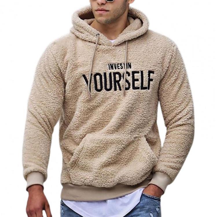 all in one place בגדי גברים Men Fashion Autumn Hoodie Letters Embroidery Warm Pullover Men Long Sleeve Pockets Hooded Sweatshirt for Spring/Autumn New 2021