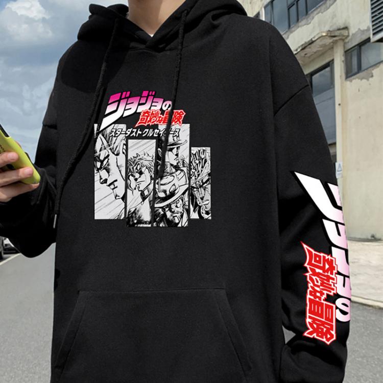 all in one place בגדי גברים Harajuku JoJo Bizarre Adventure Hoodie Japanese Anime Men/Women Long Sleeved Sweatshirt Tops Cartoon Hip Hop Vintage Clothes