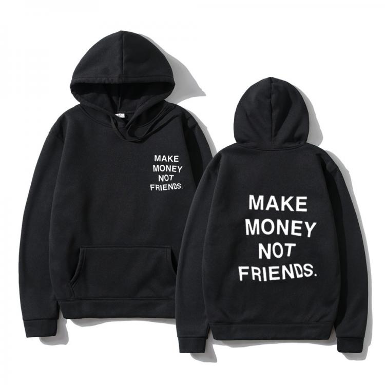 all in one place בגדי גברים Harajuku Hoodie Streetwear MAKE MONEY NOT FRIENDS Hoodies Men Fashion letter print sweatshirt sudaderas hombre Hoody clothes