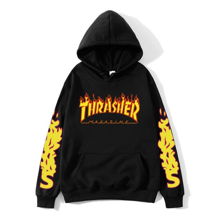all in one place בגדי גברים 2021new Thrasher Printing New Autumn Warm Men Hooded Hoodies Oversized Harajuku Men Sweatshirt Street Fashion Punk Male Pullover