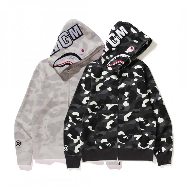 all in one place בגדי גברים Hoodies Winter Fashion Brand Luminous Bape Shark Brushed Hoody Teenagers Casual Cool Sweatshirt Coat Men Clothing