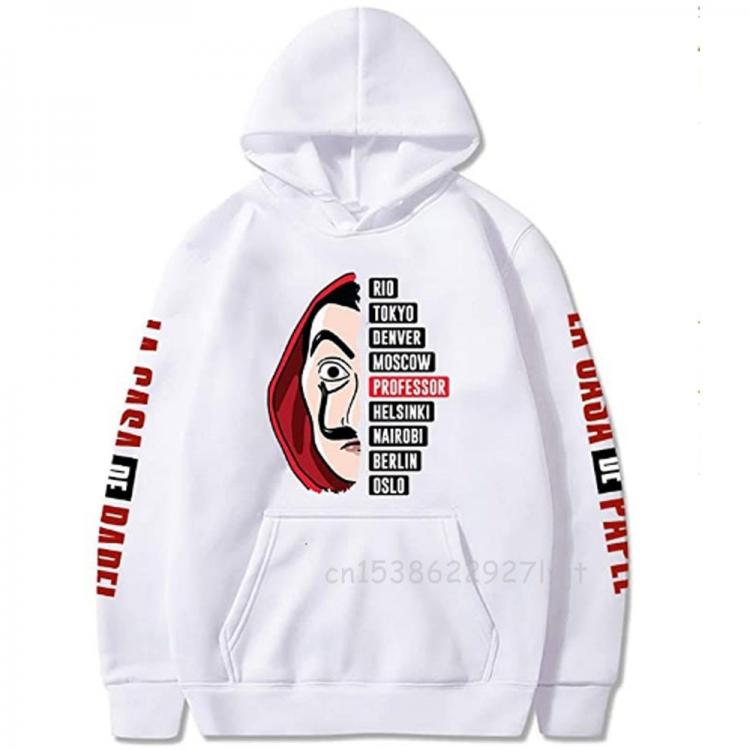 all in one place בגדי גברים La Casa De Papel Women Men Women Men Unisex Hoodies Sweatshirts TV Show Money Heist Novelty Paper House Hoodie