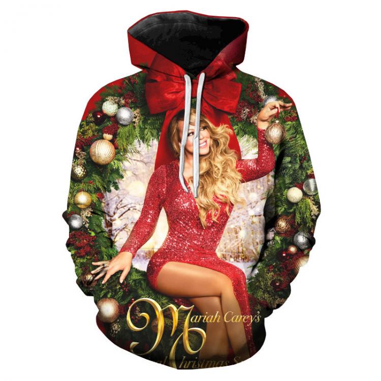 all in one place בגדי גברים 2021 Christmas Men's Gifts Mariah Carey 3D Printed Hoodie Sweatshirts Men Women Hip Hop Fashion Casual Oversized Hoodies