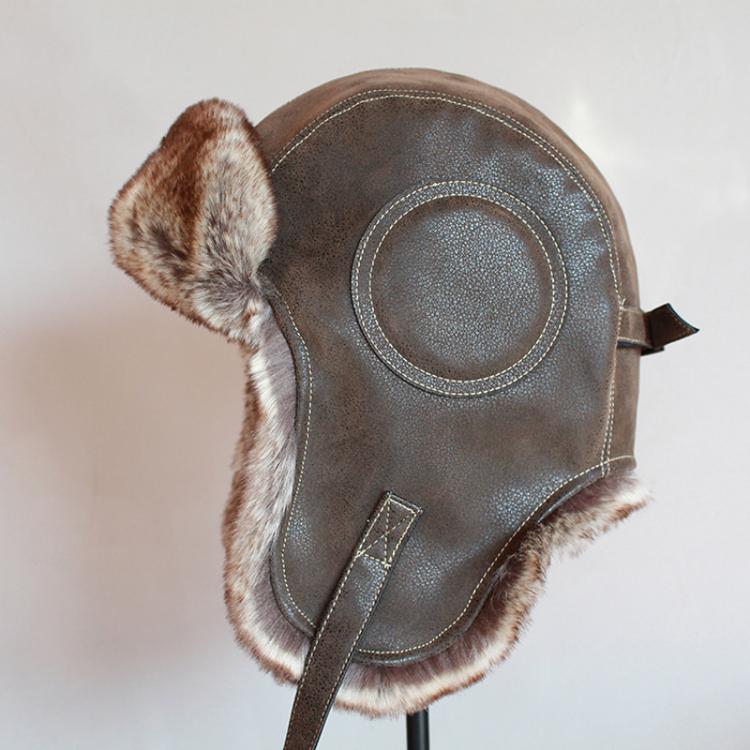 all in one place אביזרי גברים Winter Ushanka Hat Men Women's  Pilot Aviator Bomber Trapper Hat Faux Fur Leather Snow Cap with Ear Flaps