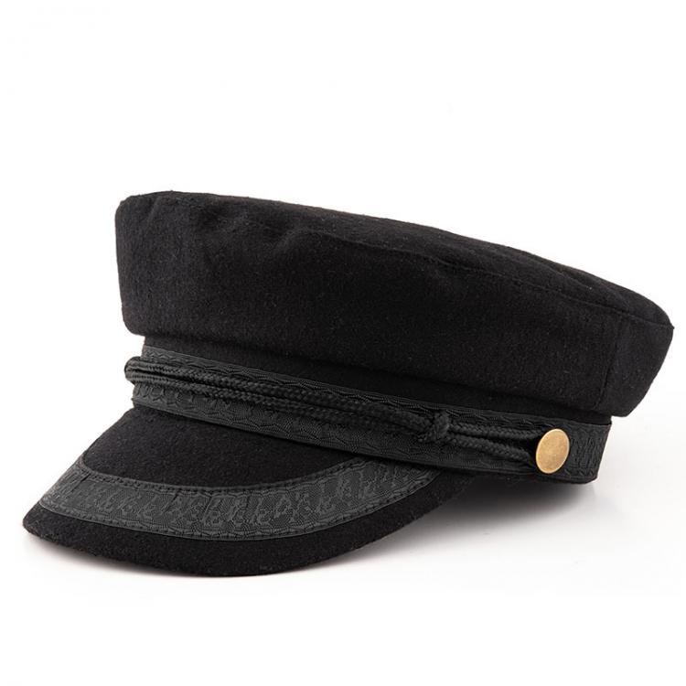all in one place אביזרי גברים Large size navy cap small head flat hat felt army hat big bone men wool plus sizes military caps 52-55cm 55-57cm 58-60cm 60-63cm
