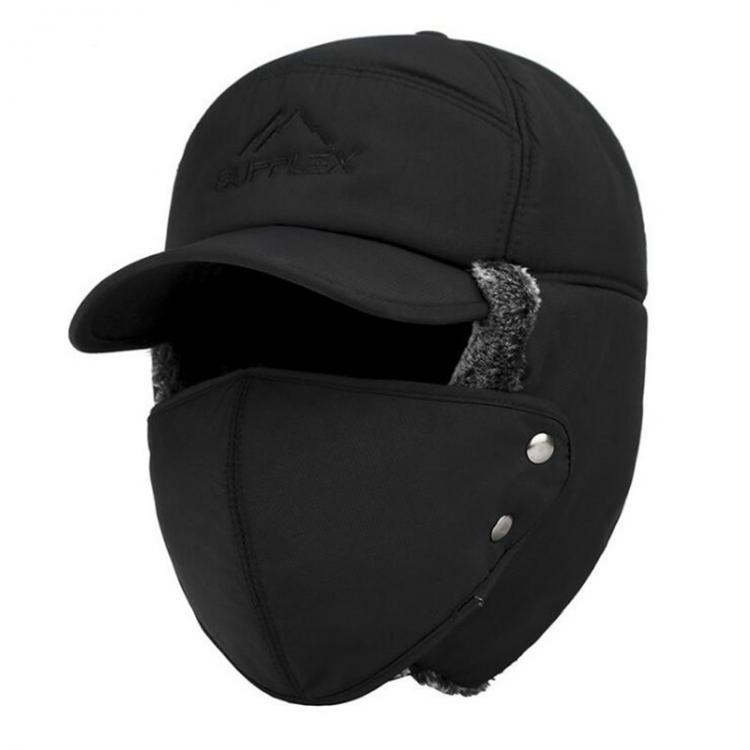 all in one place אביזרי גברים Trend Winter Thermal Bomber Hats Men Women Fashion Ear Protection Face Windproof Ski Cap Velvet Thicken Couple Hat