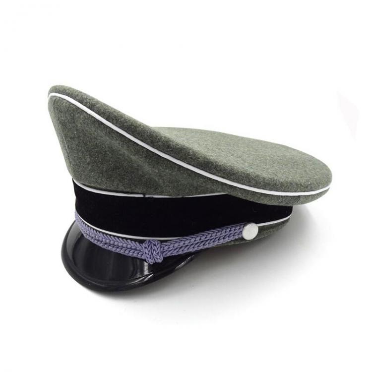 all in one place אביזרי גברים WWII German Elite Officer Wool Hat Officer German Visor Cap Green Size S M L XL