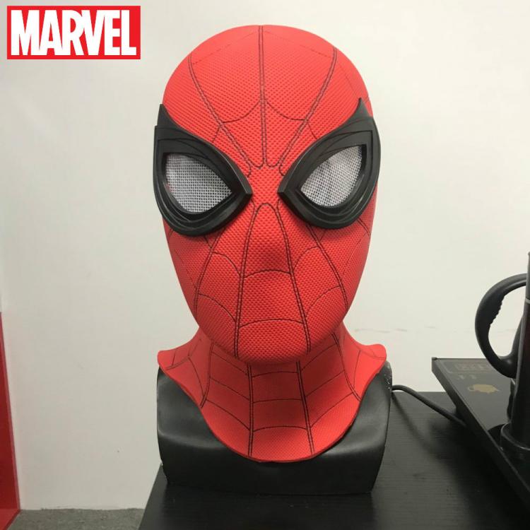 all in one place אביזרי גברים Marvel Cosplay Spiderman Hero Expedition Hood Mask Pvc Black Stealth Suit Surrounding Halloween Hat Boys Day Gift