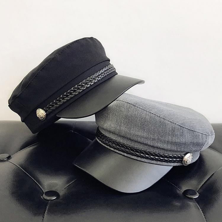 leather military hat