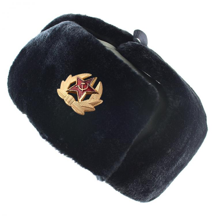 all in one place אביזרי גברים Soviet Military Badge Russia Ushanka Bomber Hats Pilot Trapper trooper Hat Winter Faux Rabbit Fur Earflap Men Snow Caps