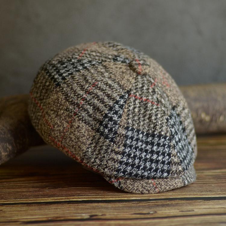 all in one place אביזרי גברים Autumn Winter Men's Newsboy Hat Wool Blend Male Beret Men And Women England Gatsby Retro Hat Driver Flat Cap