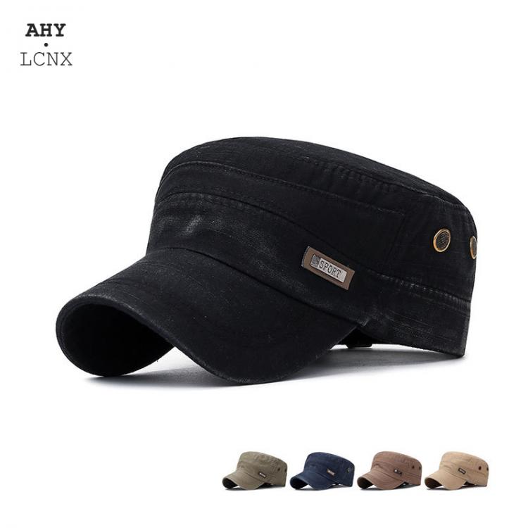 all in one place אביזרי גברים New Letter Pattern Cotton Military Cap Spring Men's Distressed Hat Women Outdoor Sport Breathable Washed Sun Caps