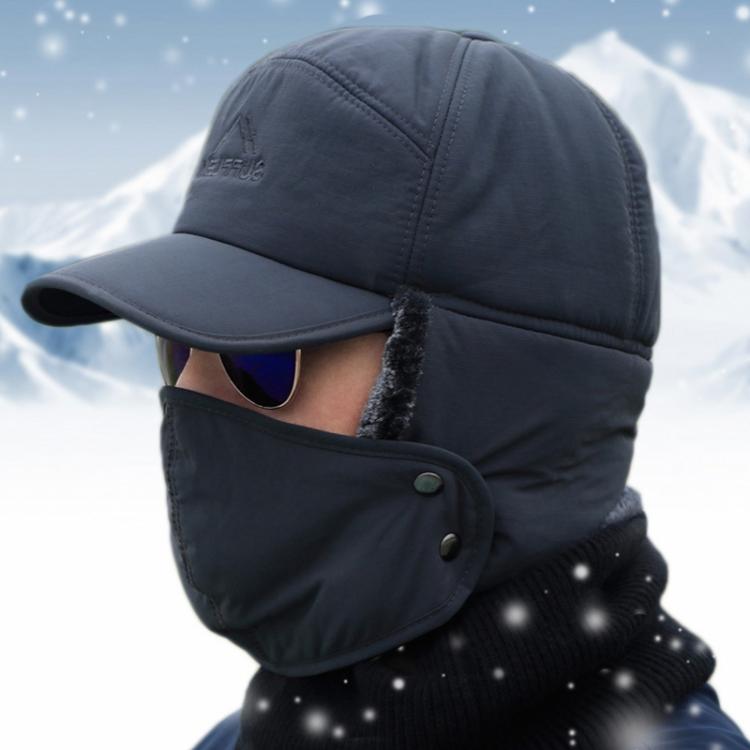 all in one place אביזרי גברים Winter Fur Warm Windproof Hat Men Women Lei Feng Cap Bomber Faux Fur Ear Flap Cap Black Ski Trooper Trapper Cold Anti-snow Cap