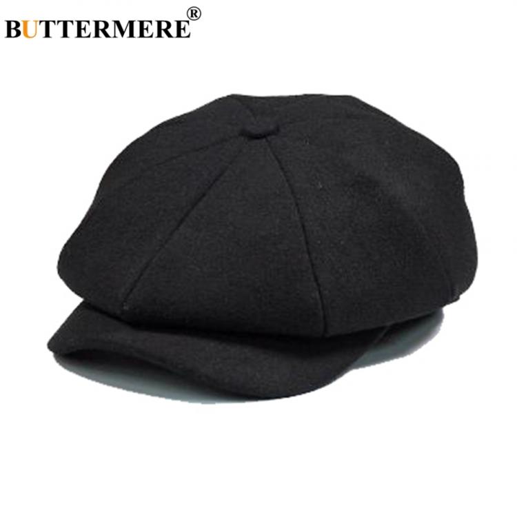 all in one place אביזרי גברים BUTTERMERE Mens Plaid Flat Beret Cap Wool Grey Winter Autumn Vintage Newsboys Hats Male British Cabbie Octagonal Gatsby Caps