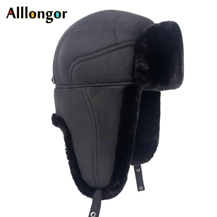 all in one place אביזרי גברים Hot 2021 Winter Warm Bomber Hats Faux Fur EarFlap Russian ushanka hats Black Mens Dad Hats Ear Flaps Gorro Soviet Snow Cap Black