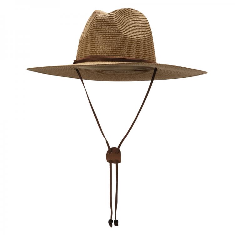all in one place אביזרי גברים New 2021 Wide Brim Women Men Panama Straw Hat with Chin Strap Summer Garden Beach Sun Hat Wind Lanyard UPF 50+