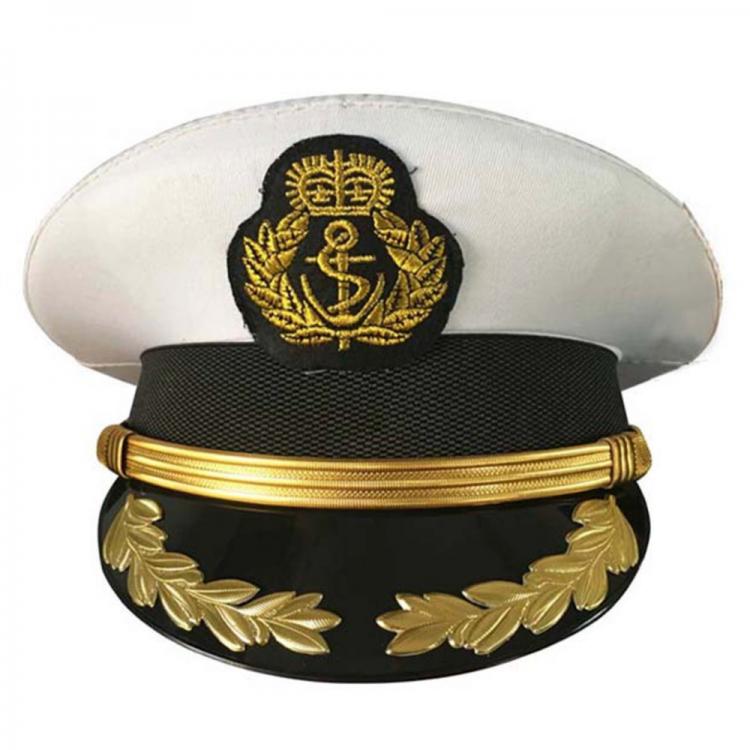 all in one place אביזרי גברים Military Costume Hats Navy Officer Caps Adult Men White Military Hats