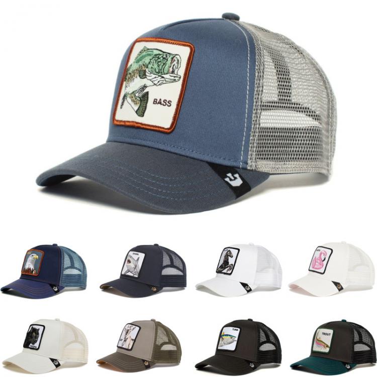 all in one place אביזרי גברים High Quality Fashion Animal BASS Anime Snapback Cotton Baseball Cap Men Women Hip Hop Dad Mesh Trucker Hat Dropshipping