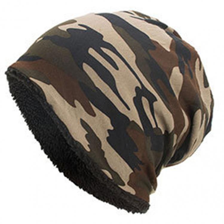 all in one place אביזרי גברים Winter Warm Knitting  Beanie Hat Men's Slouchy Camouflage Beanie Unisex Winter Warm Cotton Camo Knitted Ski Caps Outdoor Warm