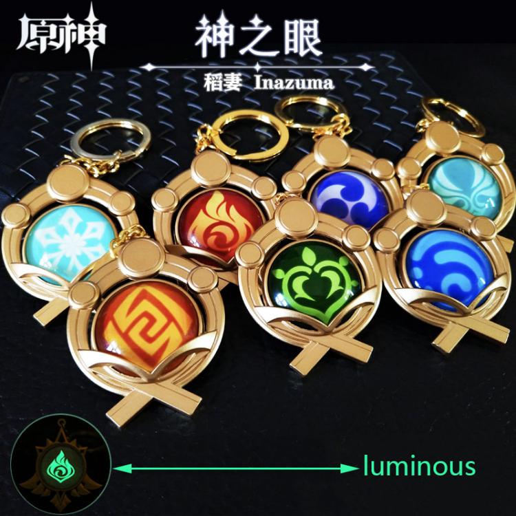 all in one place אביזרי גברים Anime Keychain Genshin Impact Element Vision God's Eye  Luminous Inazuma Accessories Bag Pendant Key Chain for Girl Gifts Kaz