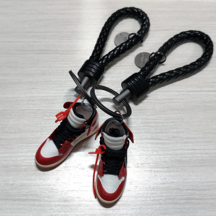 all in one place אביזרי גברים 3D Mini Sneakers Keychain Mobile Phone Key Pendant AJ1 Sports Shoes Gift Box Suit Gifts For Man Boyfriend 2021 Birthday Present