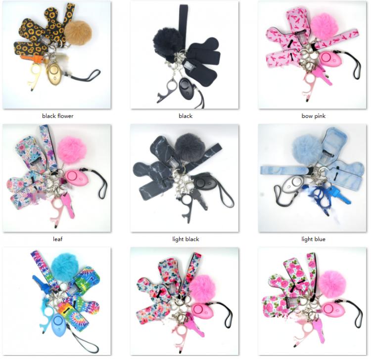 all in one place אביזרי גברים 2021 Women Alarm Personal Keychain Set Self Defense Alarm Keychain Security Self Protection Security Alarm Key Ring For Girls