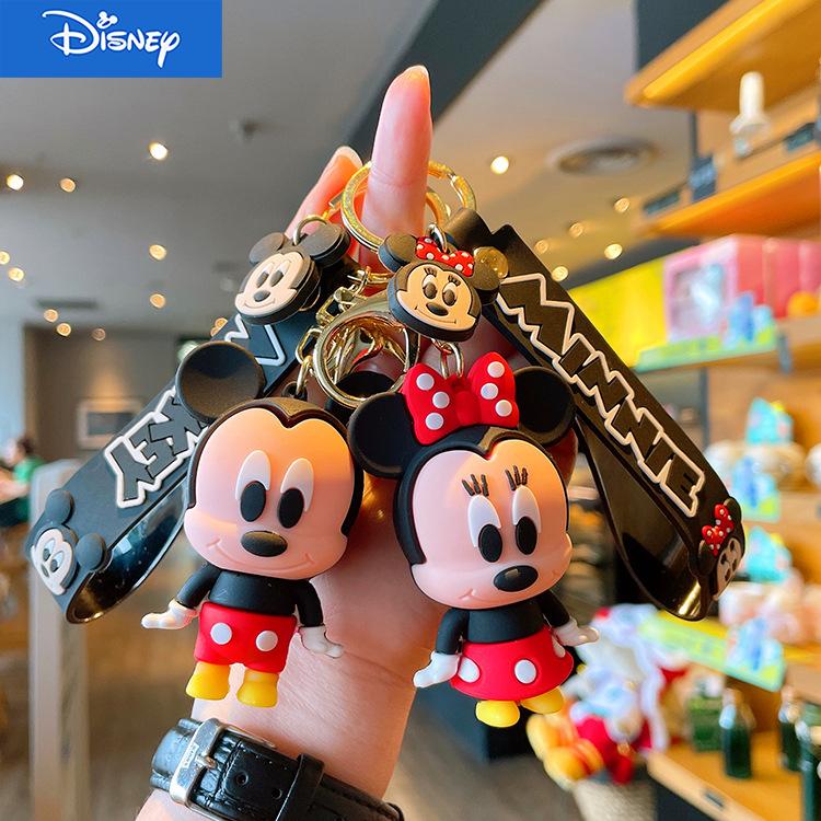 all in one place אביזרי גברים Disney Anime Cartoon Mickey Mouse Stitch Figure Keychains Kawaii Minnie Donald Duck Piglet Key Chain Model Kid Toy Children Gift