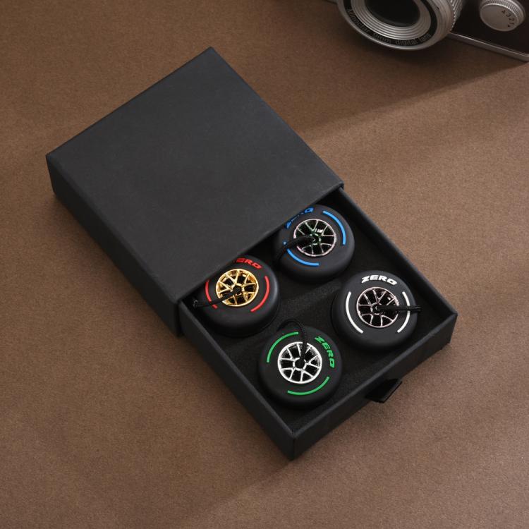 all in one place אביזרי גברים Box and 4 Pcs F1 Racing Tire Set Keychain Luxury Mini Simulation Tire Pendant Men and Women Car Key Chain Ring Gift For Friend