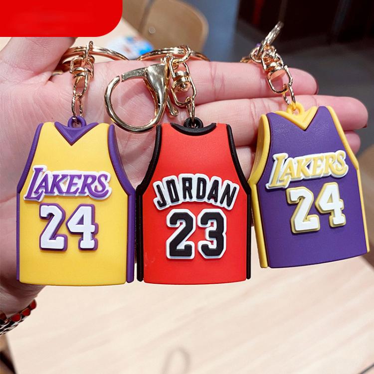 all in one place אביזרי גברים DIY Cartoon Basketball Jersey Keychain For Boy Backpack Car Key Chains Pendant Valentine's Day Gift Wholesale New Chains Jewe