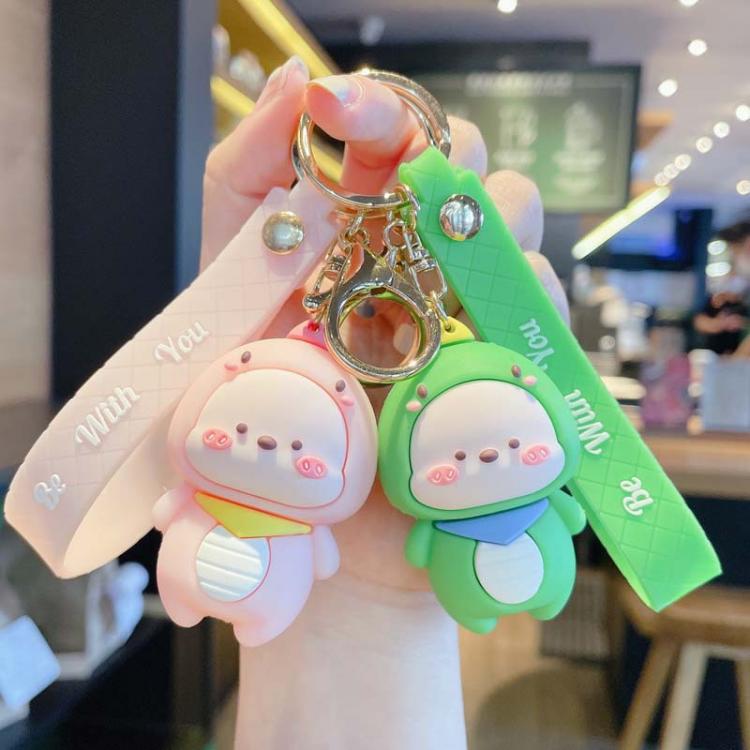 all in one place אביזרי גברים Cartoon Cute Little Dinosaur Baby Keychain Adorable Doll Keyring Car Key Chain Couple School Bag Pendant Key Ring Gifts for Kids