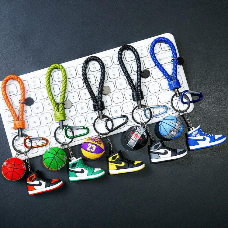 all in one place אביזרי גברים Creative 3D Mini Basketball Shoes Stereoscopic Model Keychains Sneakers Enthusiast Souvenirs Keyring Car Backpack Pendant Gift