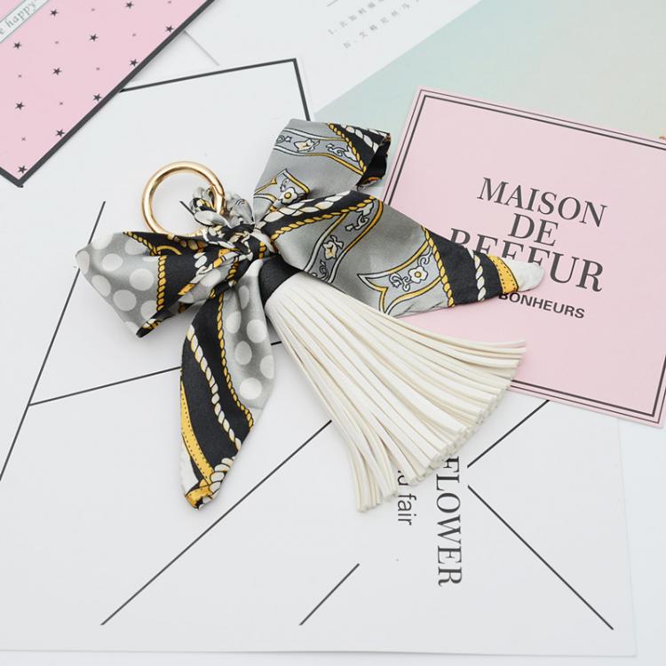 all in one place אביזרי גברים Leather Scarves Ribbon Butterfly Key Chain Bowknot Exquisite Decoration Tassels Key Ring Women Bag Jewelry Pendant EH811
