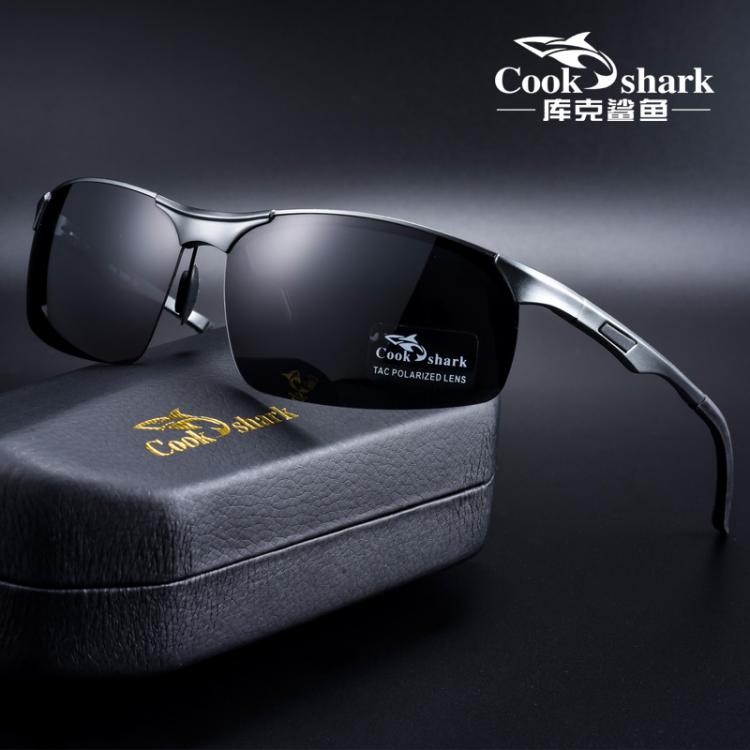 all in one place אביזרי גברים Cook Shark 2020 new aluminum magnesium sunglasses men's sunglasses HD polarized driving driver glasses tide