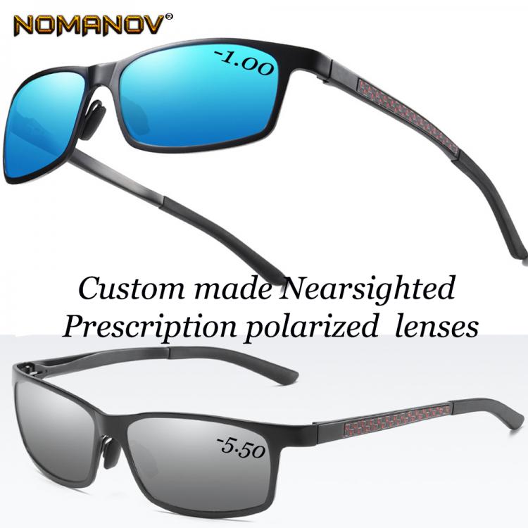 all in one place אביזרי גברים AL-MG Alloy Shield Men Women Sun Glasses Polarized Mirror Sunglasses Custom Made Myopia Minus Prescription Lens -1 to -6